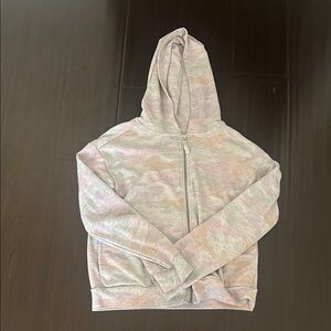 Splendid Girls Size 12 Camouflage Light Pink / Grey Zip-Up Hoodie Jacket